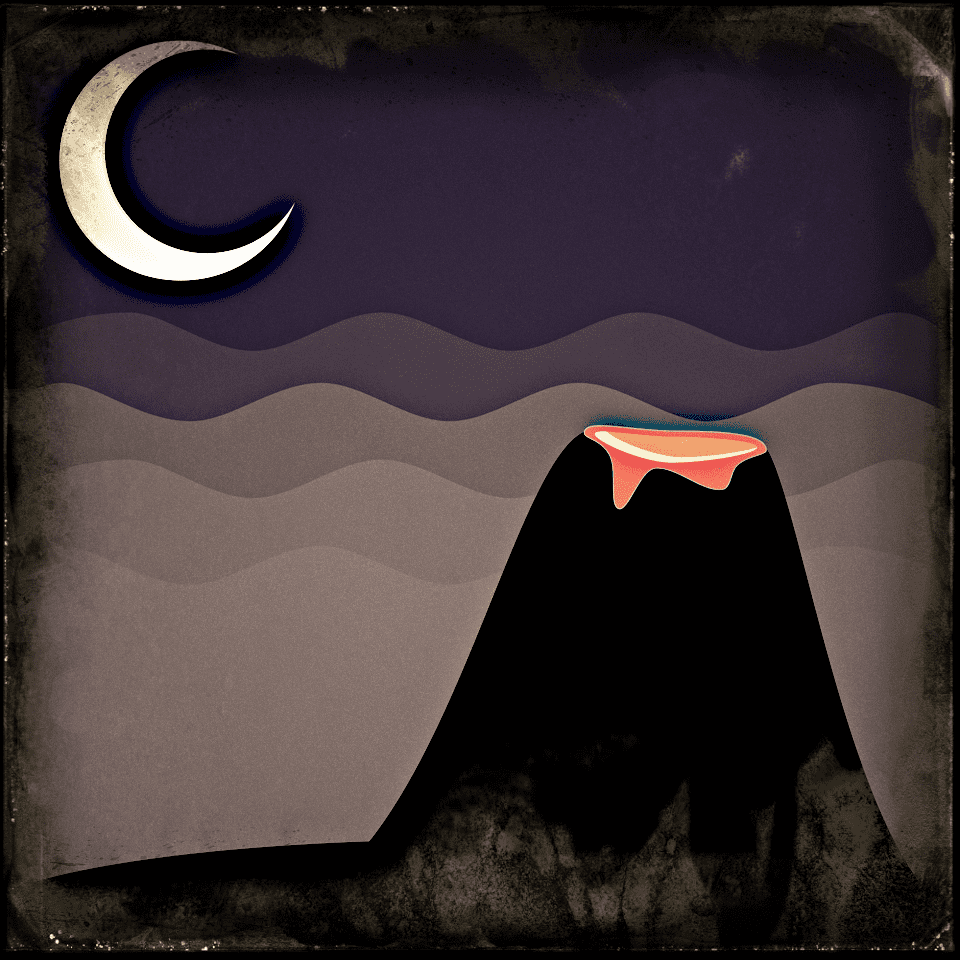 Volcano by Moonlight